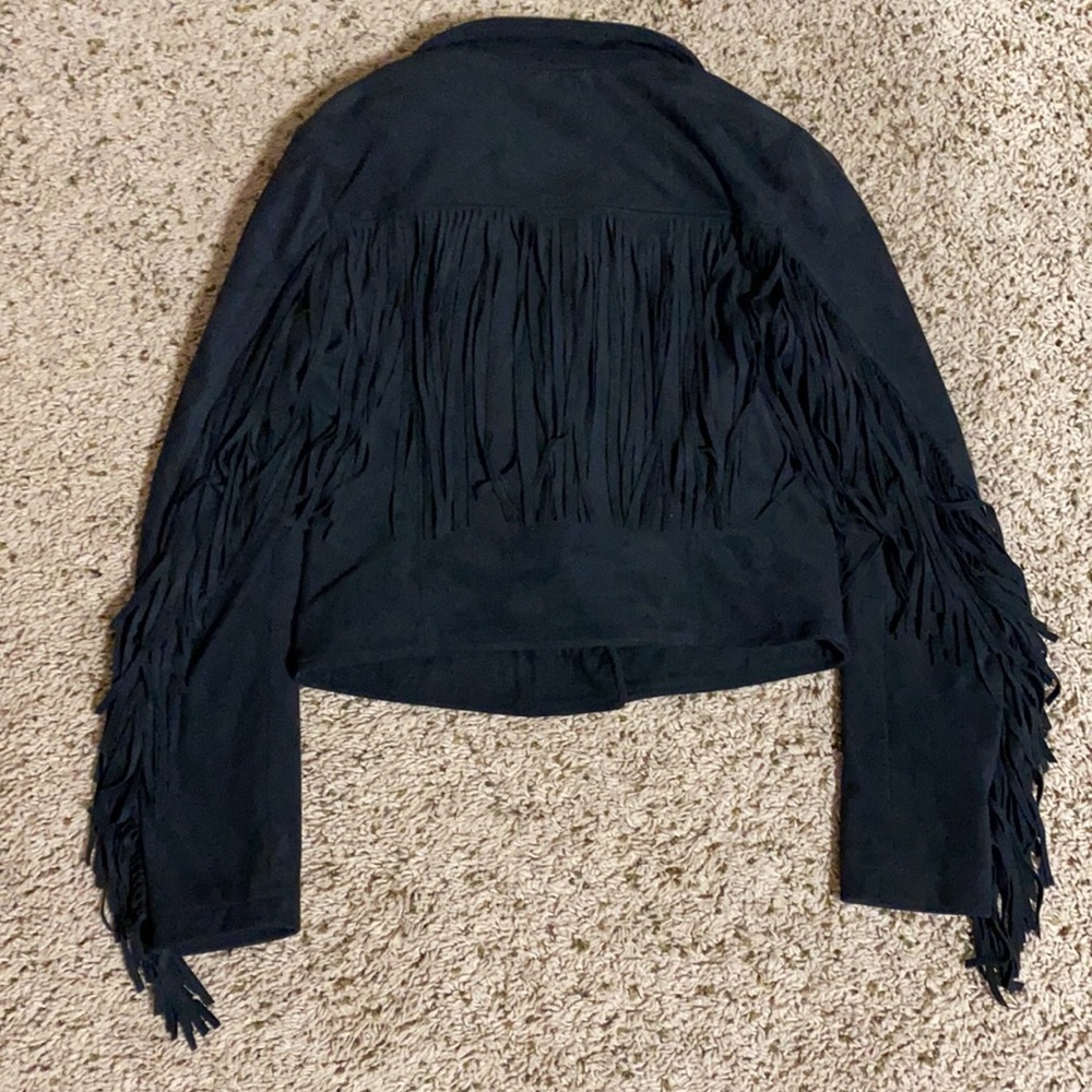 NWOT Faux Suede Black Jacket Small